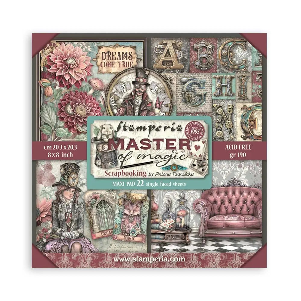 Stamperia - 8x8 Maxi Paper Pack - Master Of Magic - Image #1