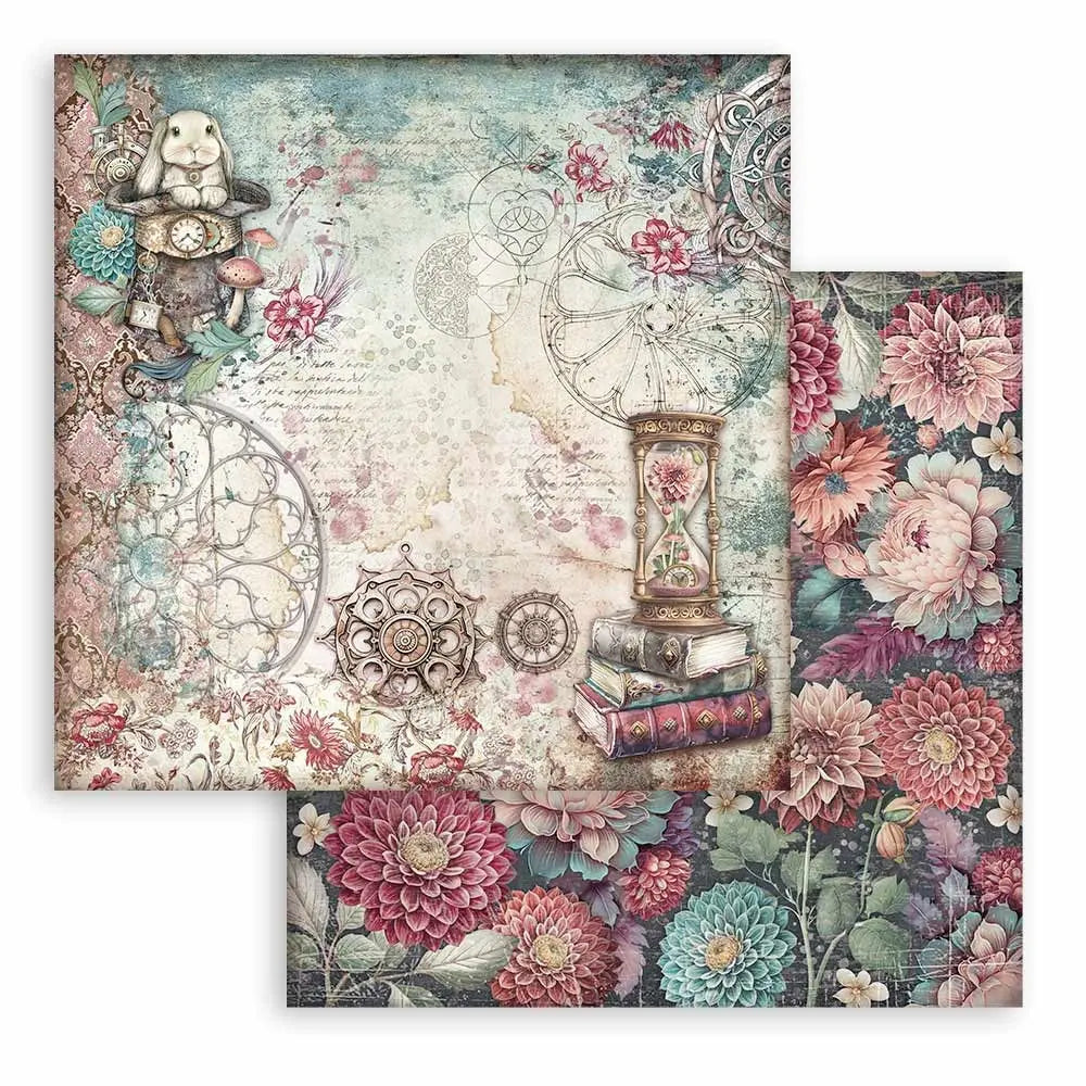 Stamperia - 12x12 Designer Paper - Master Of Magic - Hourglass - Image #1