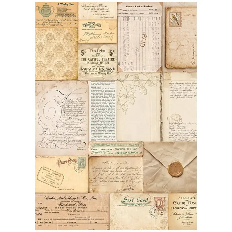 Stamperia - Rice Paper Selection 6 sheets - Golden Harmony - Image #3