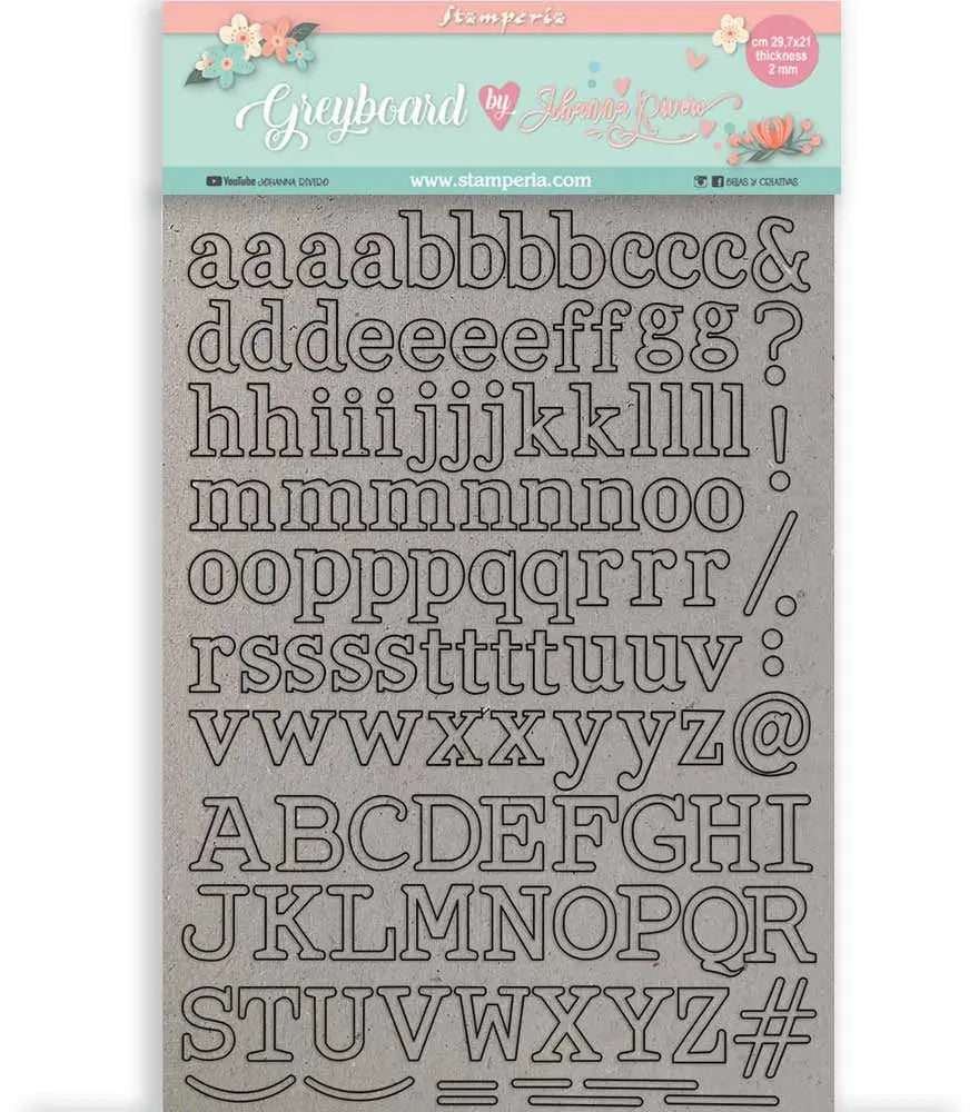 Stamperia - Greyboard - Circle of Love - Alphabet
