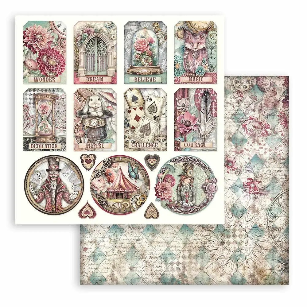 Stamperia - 12x12 Designer Paper - Master Of Magic - Tags - Image #1