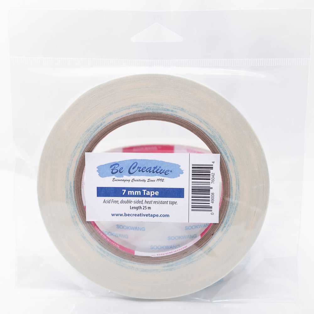 Roll of tape with a label on a white background