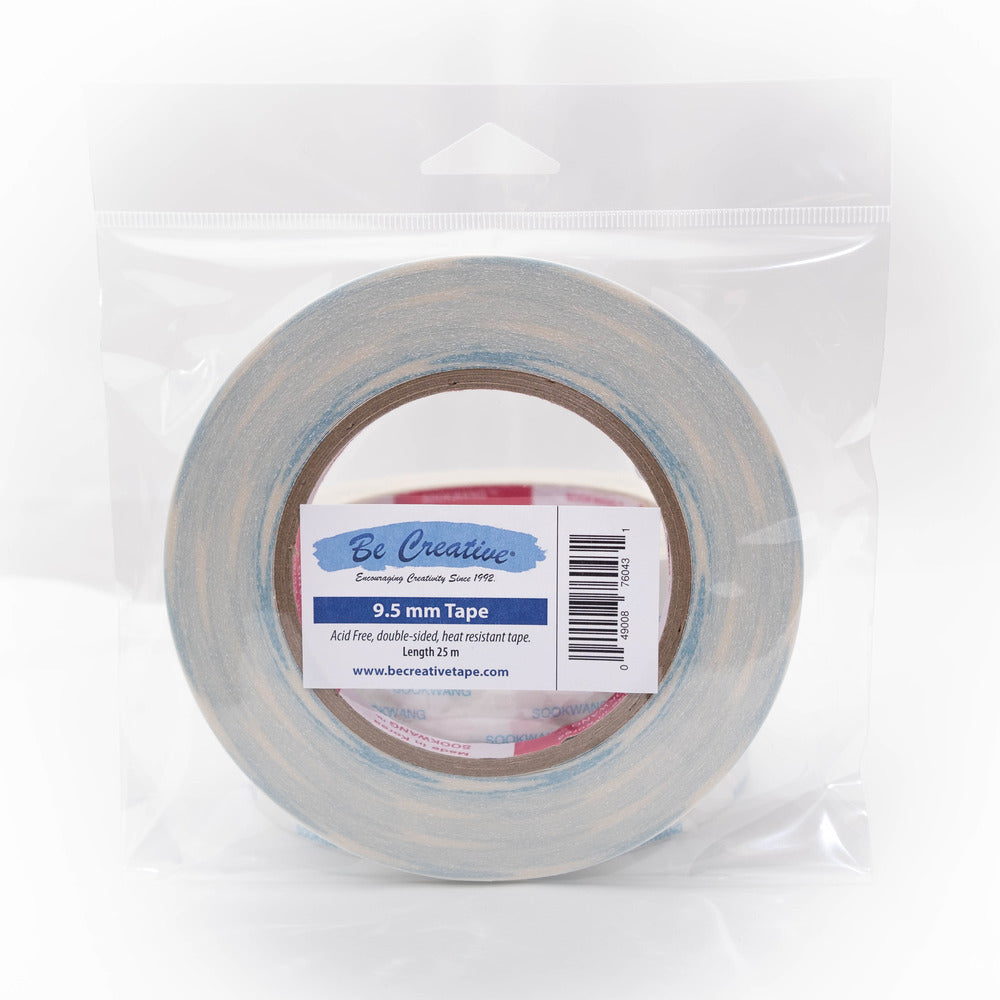 Roll of tape with a label on a white background