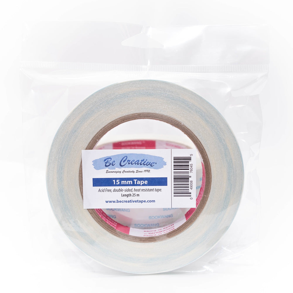 Roll of tape with a 'Be Creative' label on a white background