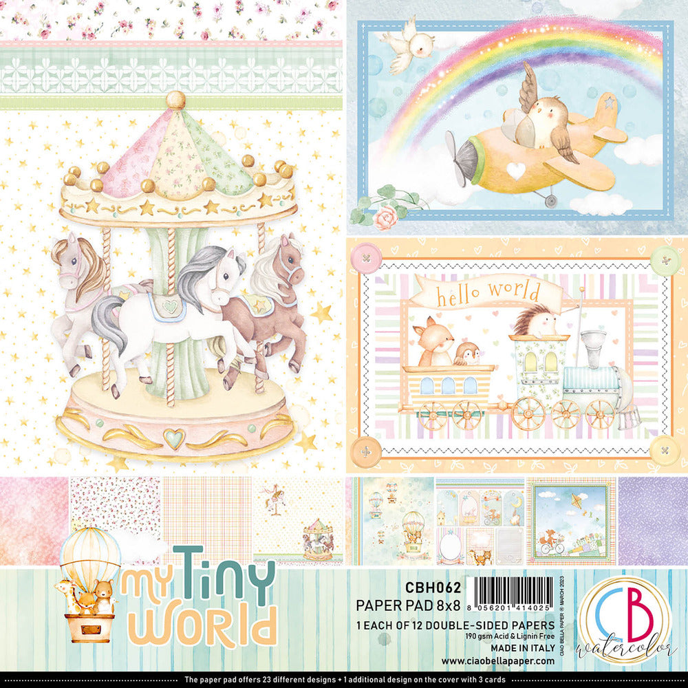 Ciao Bella - 8x8 Paper Pad - My Tiny World