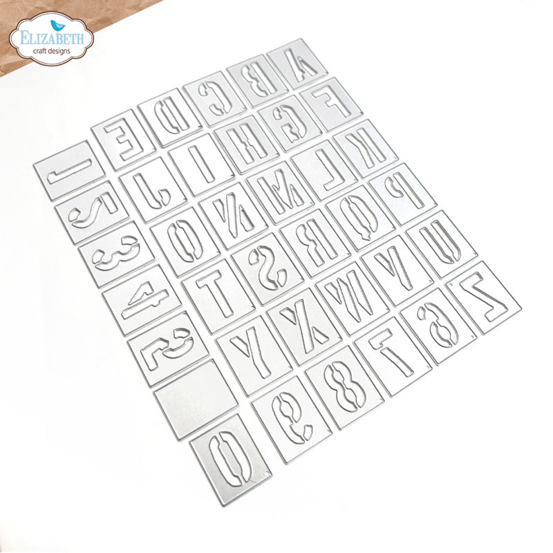 Elizabeth Craft Designs - La Dolce Vita Collection - Die - Stencil Alphabet