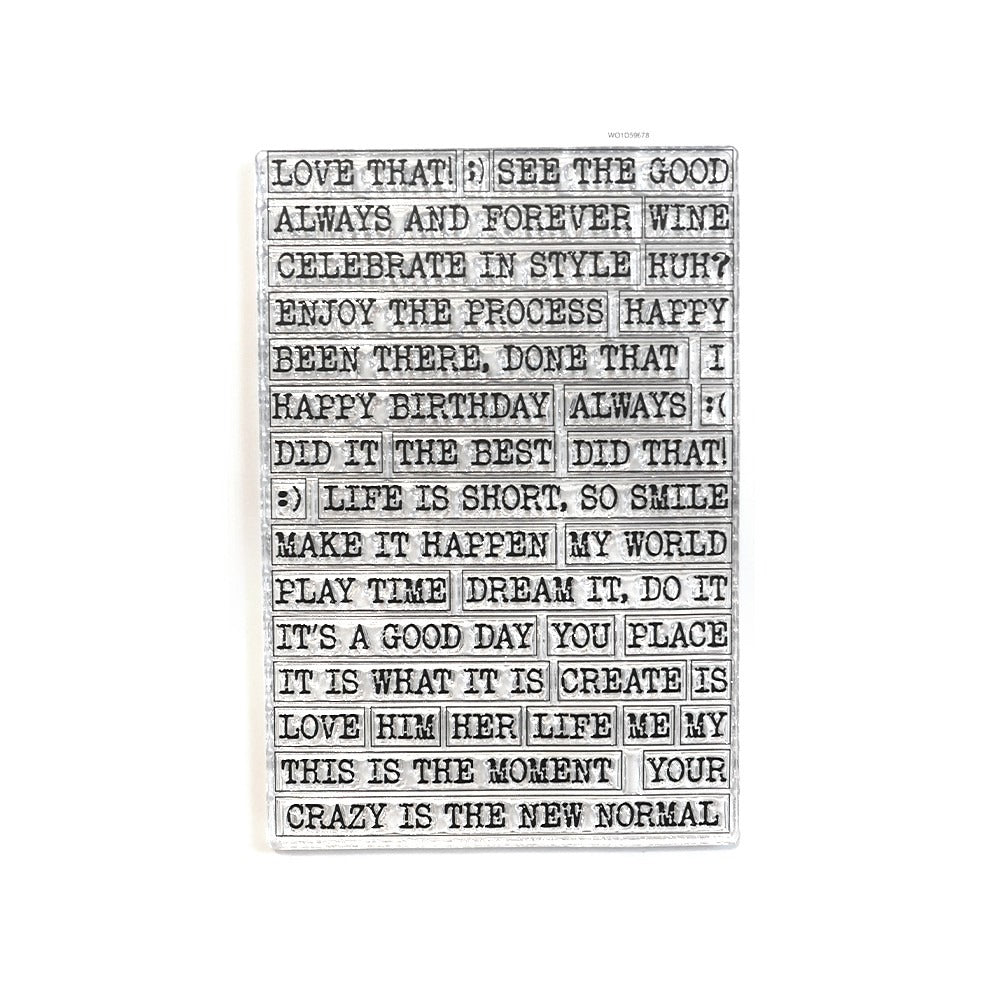 Elizabeth Craft Designs - Clear Stamp - Journal Phrases 3