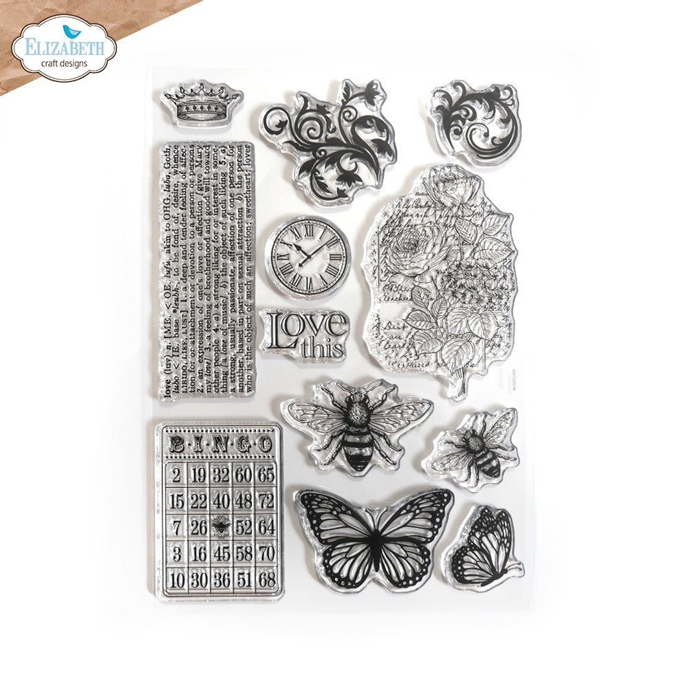 Elizabeth Craft Designs - Clear Stamp - Love & Roses