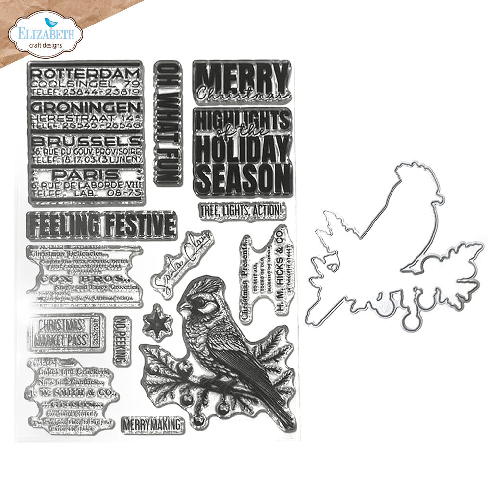Elizabeth Craft Designs - Clear Stamp & Die - Xmas From The Past 1