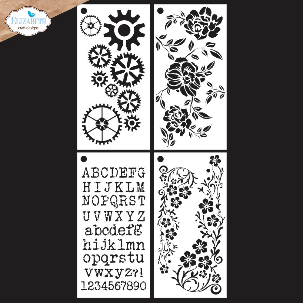 Elizabeth Craft Designs - Journal Stencils 8