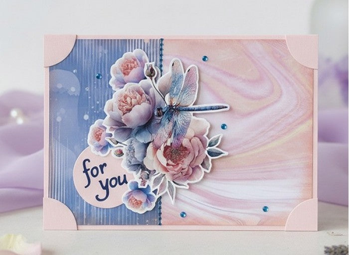 Berrie's Beauties - 3D Push out Sheet - Berries Beauties - Dragonflies - Azure