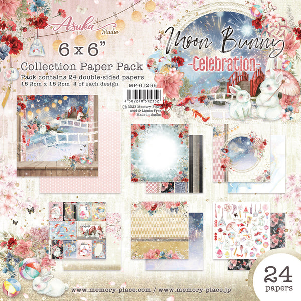 Asuka Studio - 6x6 Collection Paper Pack - Moon Bunny Celebration