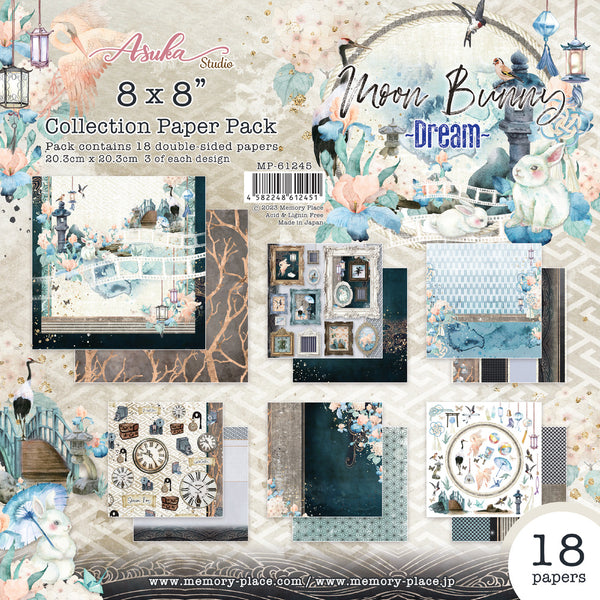 Asuka Studio - 8x8 Collection Paper Pack - Moon Bunny Dream