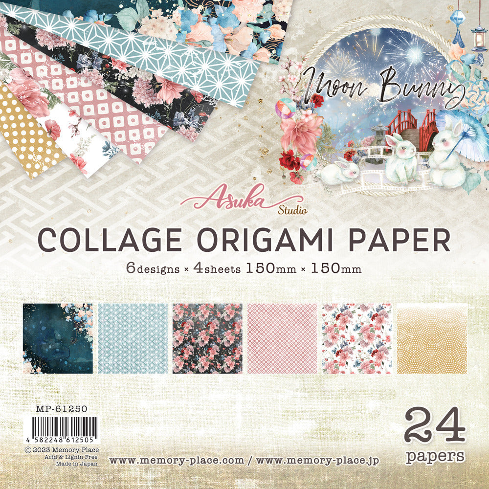 Asuka Studio Collage Origami Paper, Moon Bunny Urbanscrapbook LTD