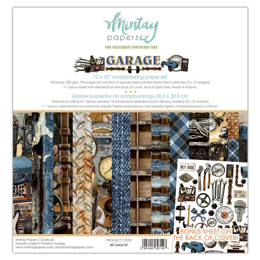 Mintay Papers - 12X12 Paper Set - Garage