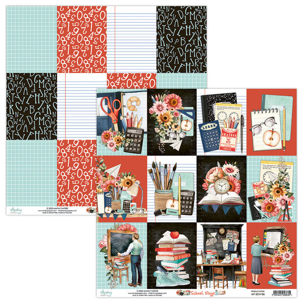 Mintay Papers - 12X12 Patterned Paper - School Days 06