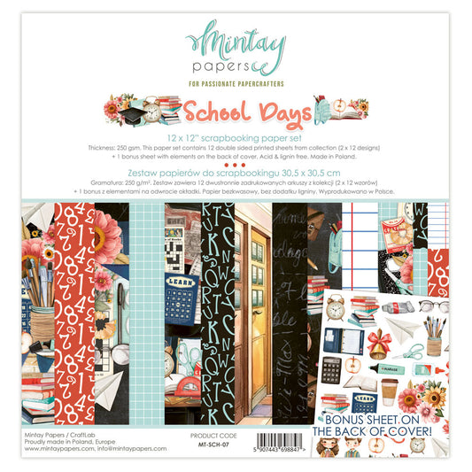 Mintay Papers - 12X12 Paper Set - School Days