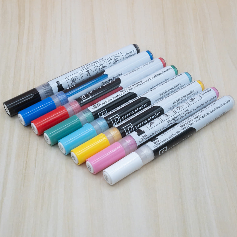 Prism Studio - Acrylic Paint Markers, Basics, 8pc.