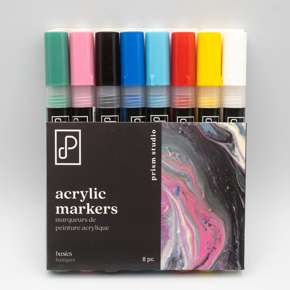 Prism Studio - Acrylic Paint Markers, Basics, 8pc.