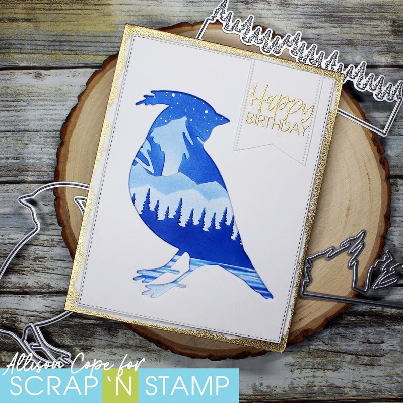 Prism Studio - Chroma-cuts - Layering Die - Canada Jay + Cedar Waxwing