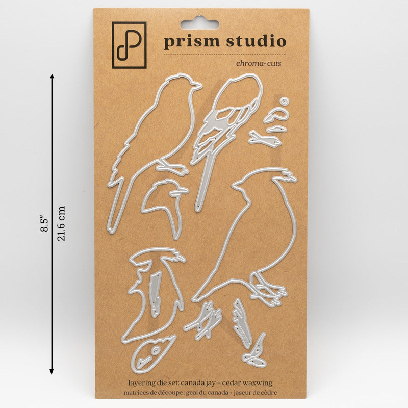 Prism Studio - Chroma-cuts - Layering Die - Canada Jay + Cedar Waxwing