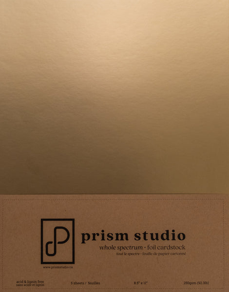 Prism Studio - Brushed Gold 8.5x11 cardstock 5 sheets