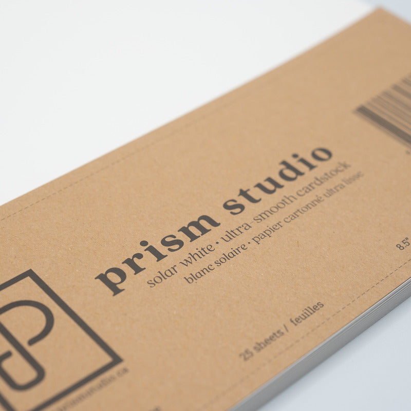 Prism Studio - Solar White 8.5x11 Ultra-Smooth Cardstock 80lb (25 Sheets)