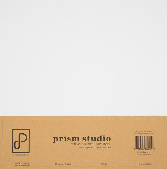 Prism Studio - White 12x12 cardstock 25 sheets