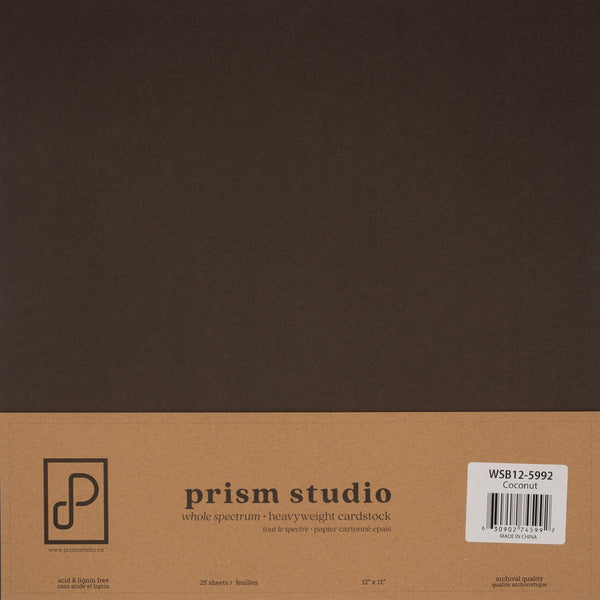 Prism Studio - Coconut 12x12 cardstock 25 sheets
