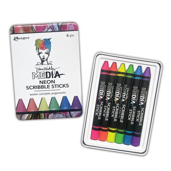 Dina Wakley Media - Scribble Sticks, Set #4 Neon