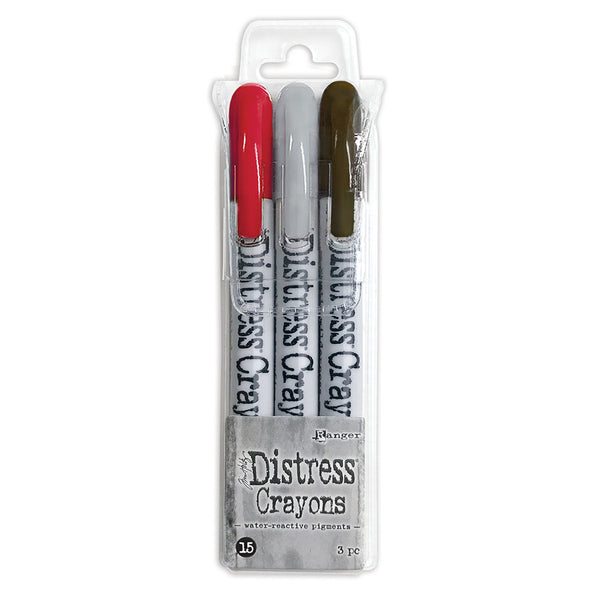 Distress Crayons - Set 15 *NEW* Lumber Jack Plaid, Lost Shadow & Scorched Timber