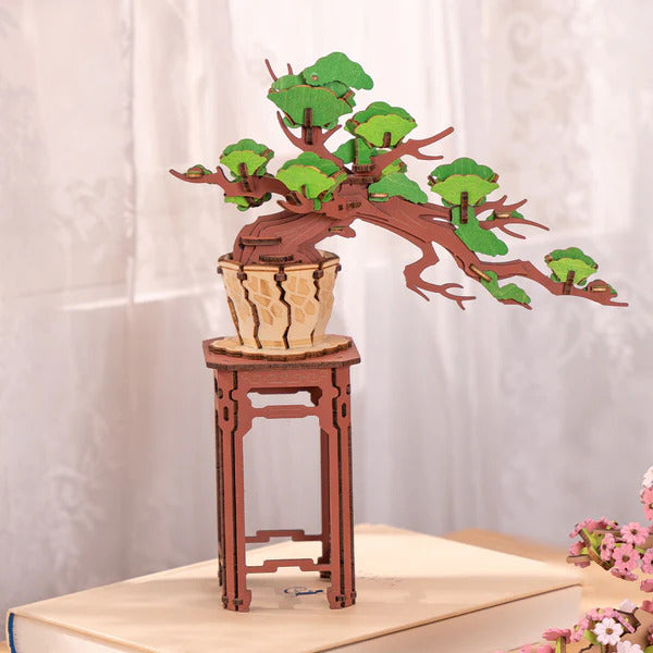 Rolife 3D Wooden Puzzle, Evergreen Bonsai