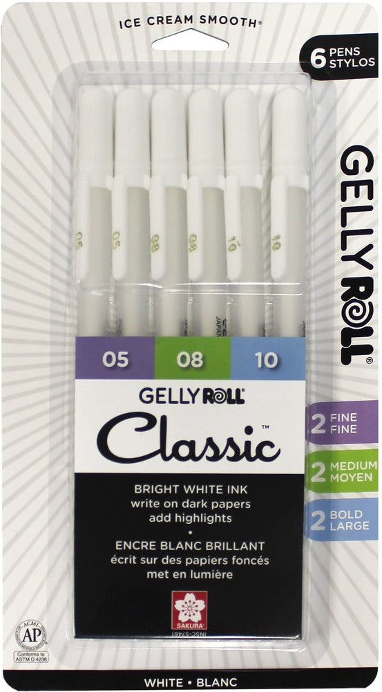 Gelly Roll Classic Pen Set, White (6 pk)