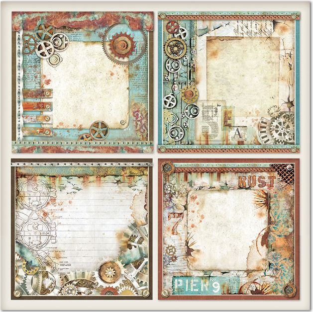 Stamperia - 12x12 Designer paper - Sea World Frames