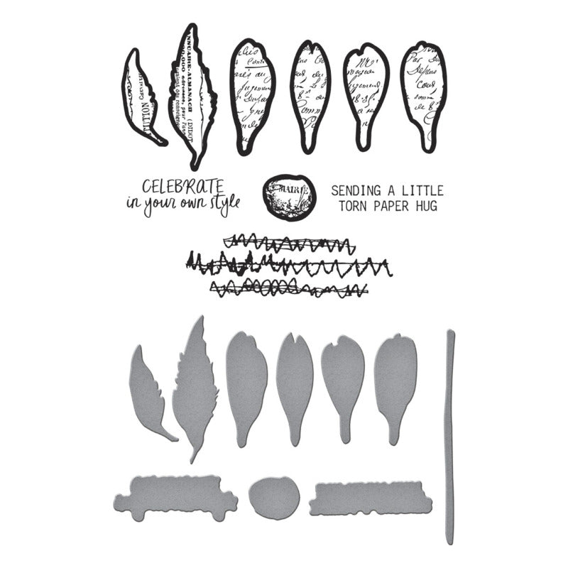 Keepsake Studios - Stamp & Die Set - Sculpted Scripted Floral