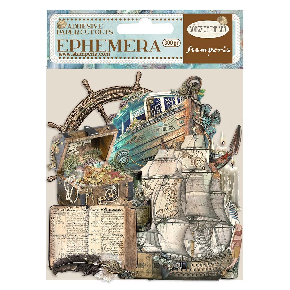 Stamperia - Songs of the Sea, Ephemera Ship and Elements