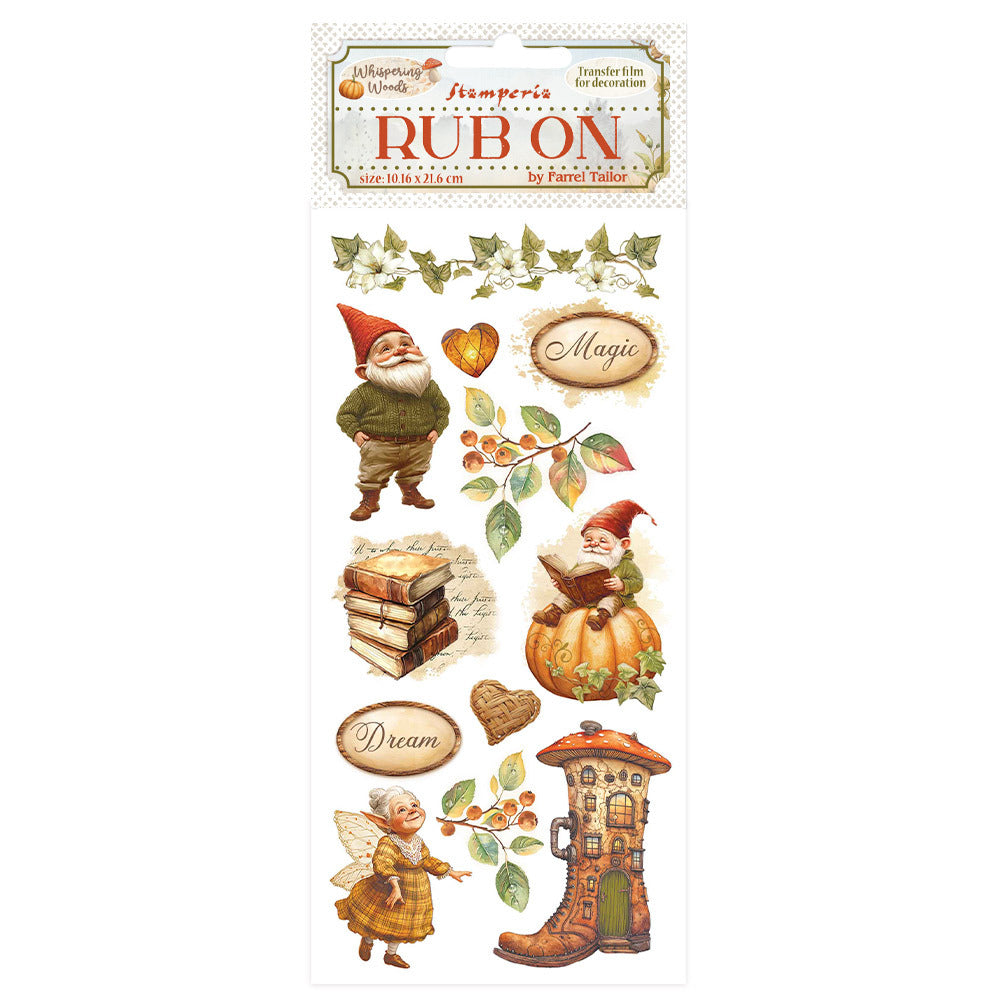 Stamperia Whispering Woods - Rub-Ons - Gnome