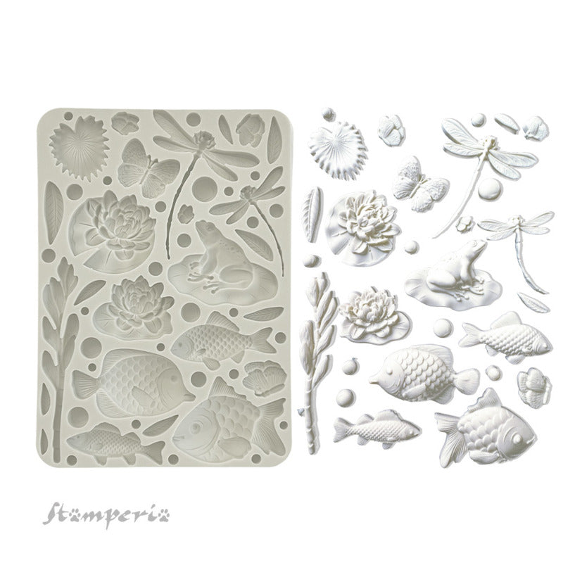 Stamperia - Silicone Mould - Forest - Fish & Dragonfly