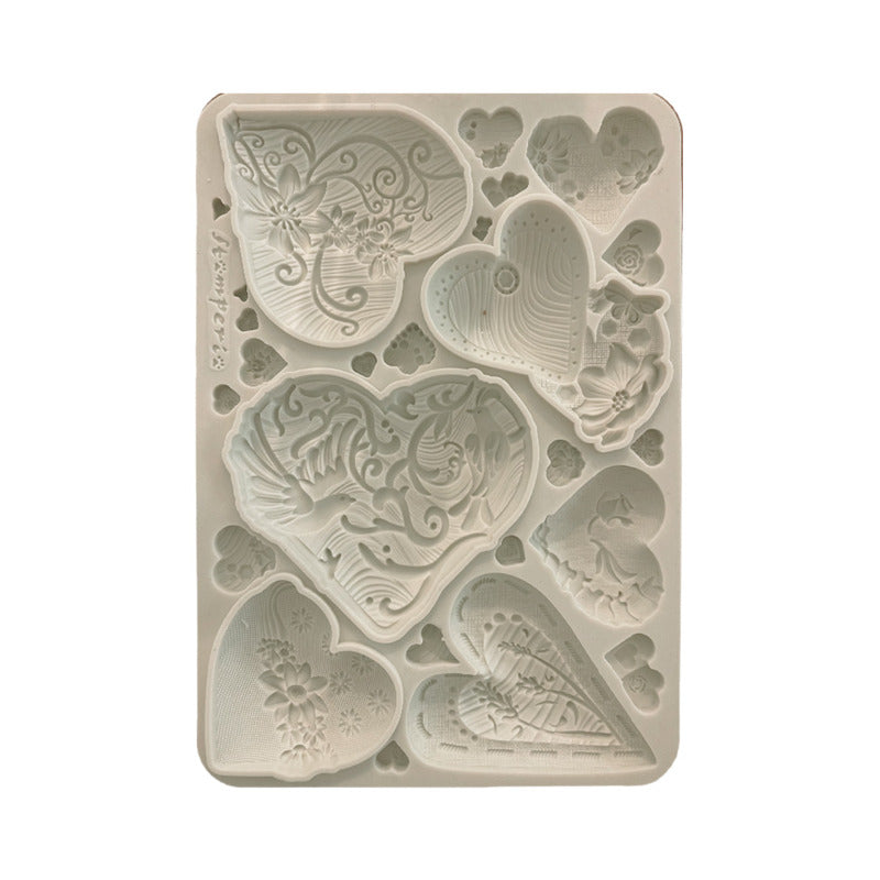 Stamperia Alice in Christmas - Silicone Mould - Simple Hearts