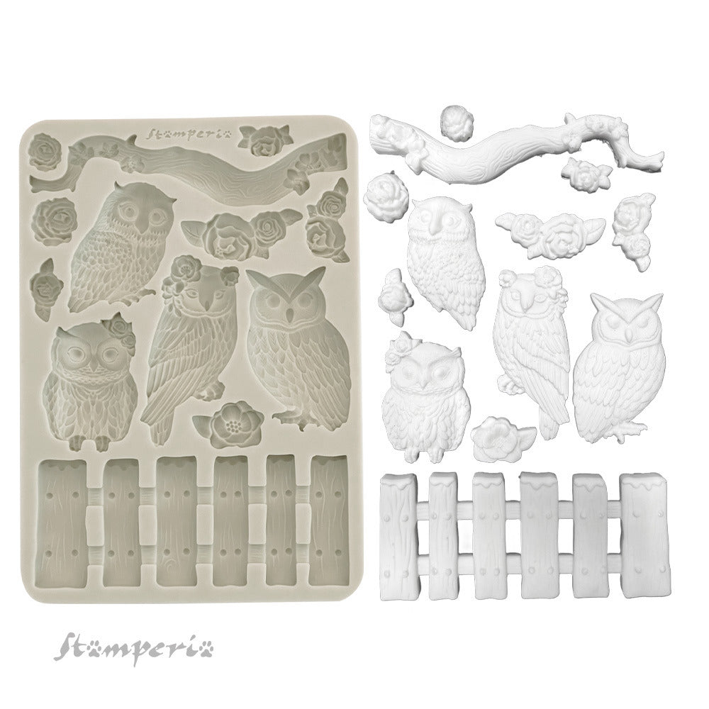 Stamperia The Owl's House - Silicone Mould - Owl's And Branch