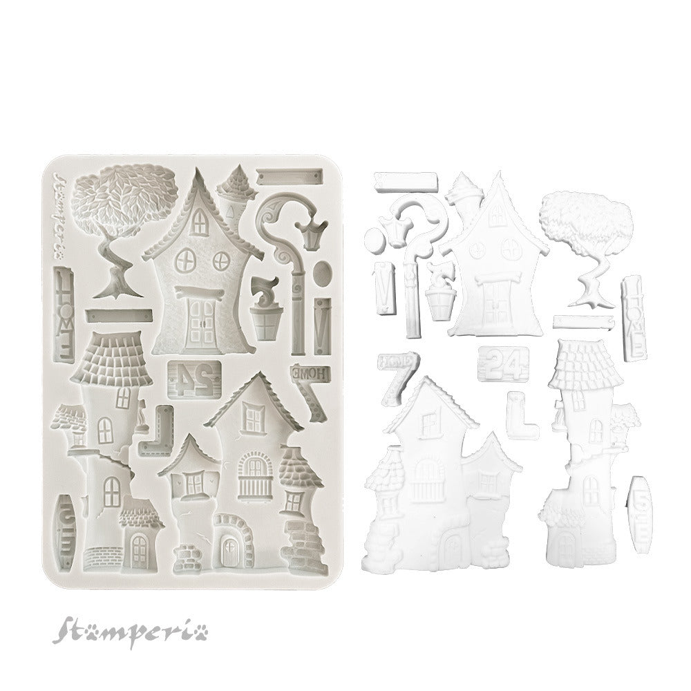 Stamperia Furry Friends - Silicone Mould - Houses
