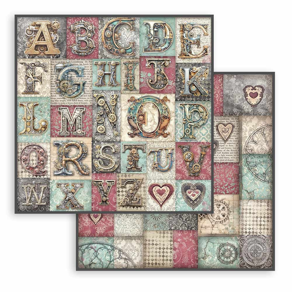 Stamperia - 12x12 Designer Paper - Master Of Magic - Alphabet