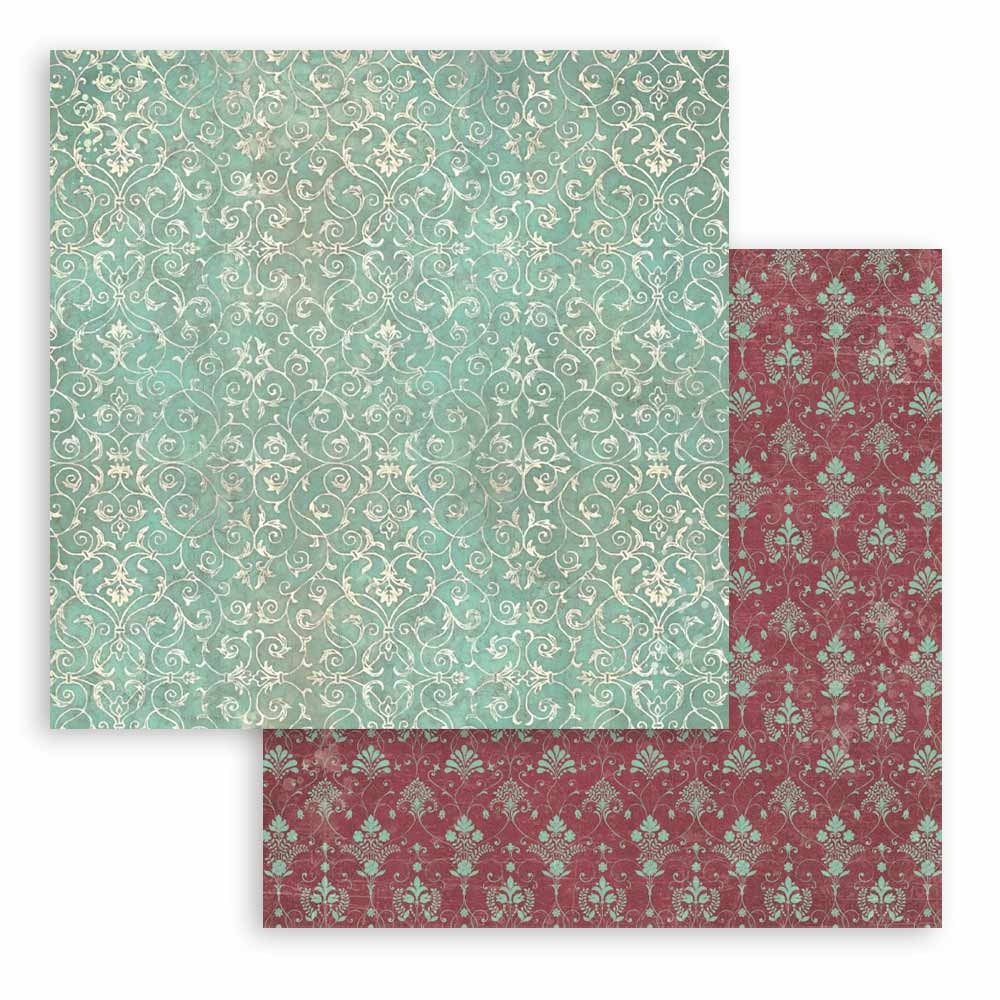 Stamperia - 12x12 Designer Paper - Master Of Magic - Turquoise Tapestry