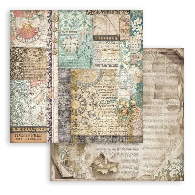 Stamperia Garden of Time - 12x12 Paper Pack Backgrounds