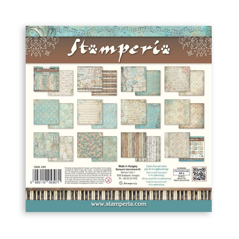 Stamperia Symphony - 12x12 Paper Pack Backgrounds