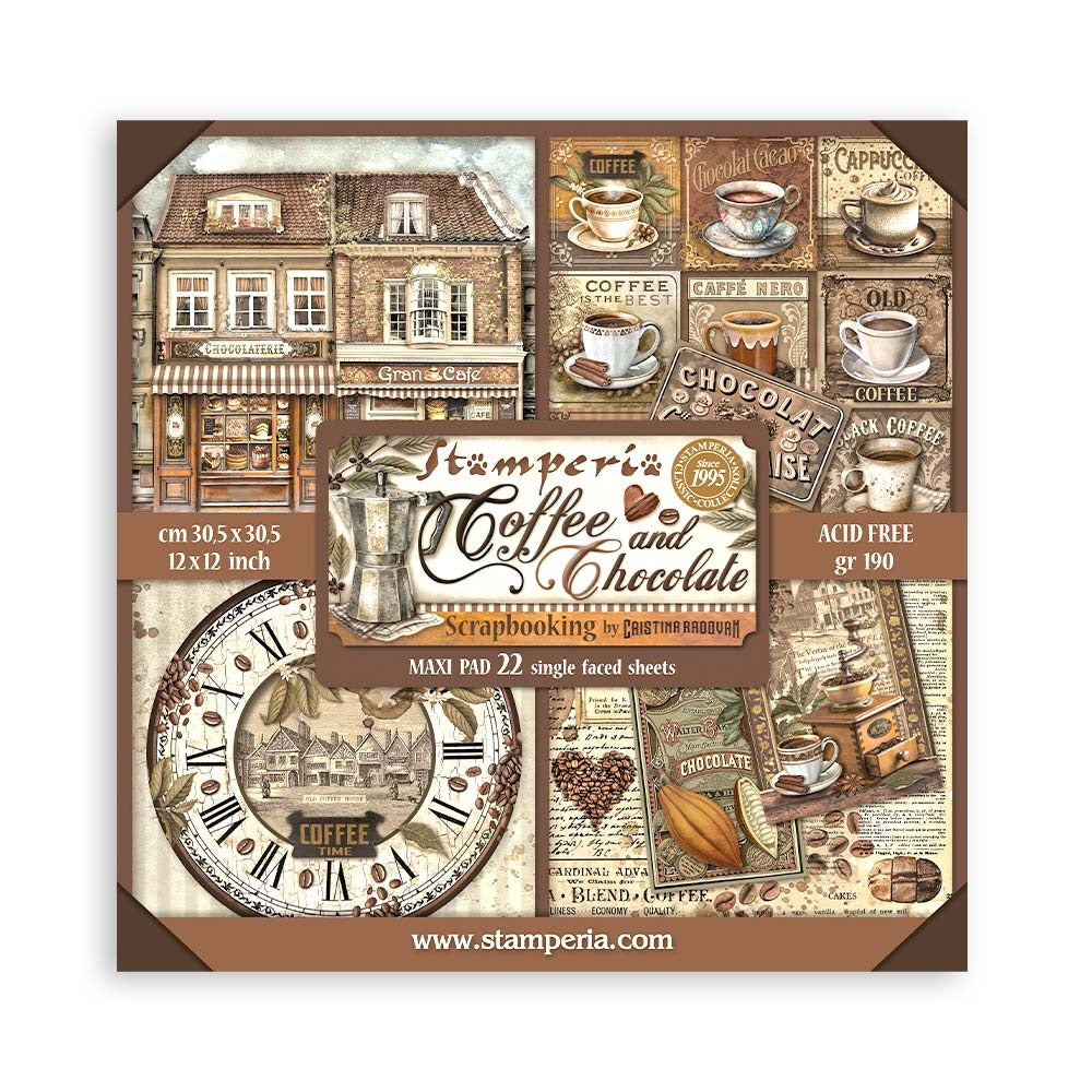 Stamperia Coffee and Chocolate - 12x12 Maxi Pack
