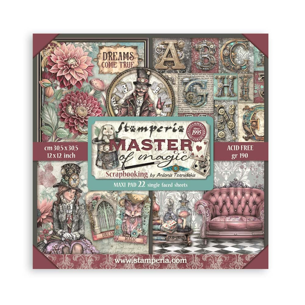 Stamperia - 12x12 Maxi Paper Pack - Master Of Magic