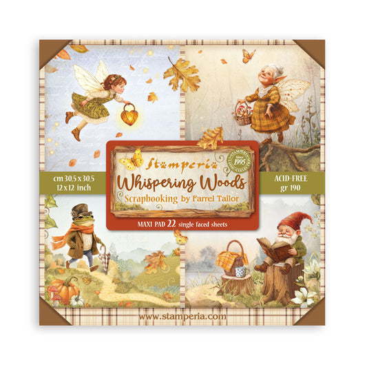 Stamperia Whispering Woods - 12x12 Maxi Paper Pack