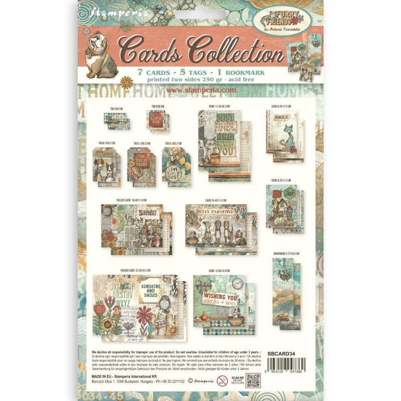 Stamperia Furry Friends - Cards Collection