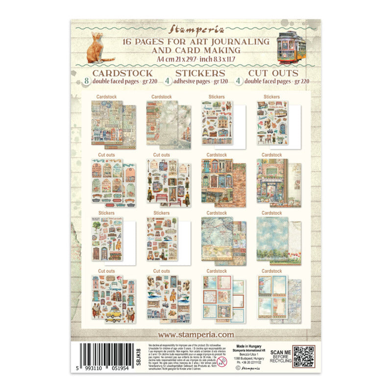 Stamperia Art Of Travelling - Junk Journal Backgrounds, Stickers & Cut Outs